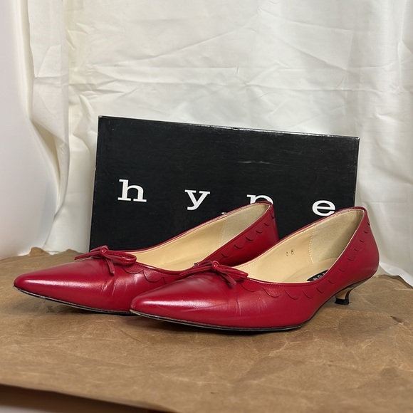 Hype low heel pumps Winter Red 8 - Picture 4 of 17